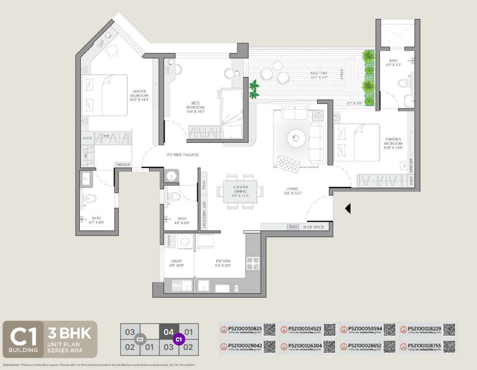 C1 3 BHK .